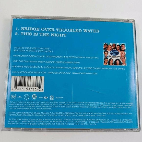 Clay Aiken Bridge Over Troubled Water/This Is The Night - Picture 3 of 12